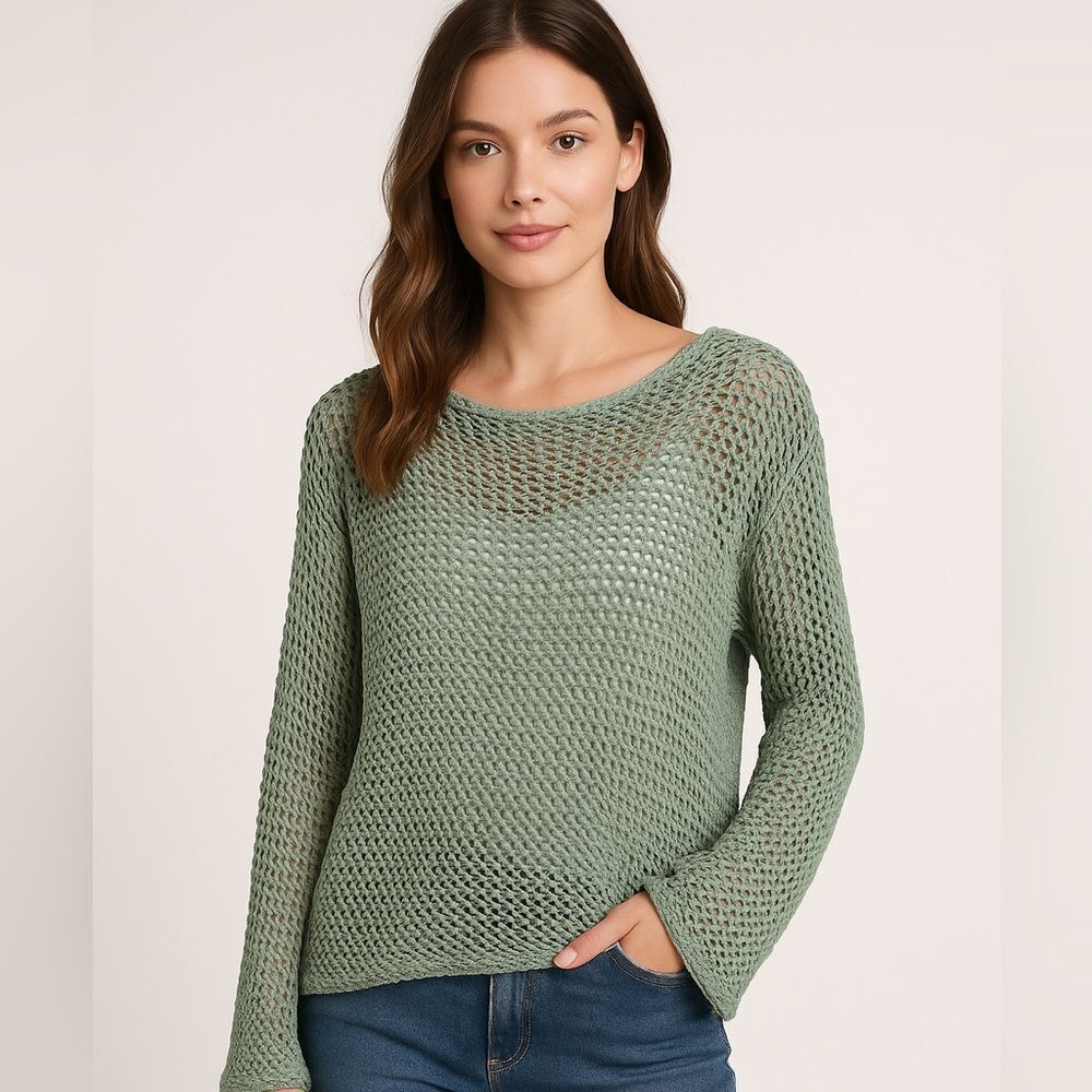 Wooden Ships Mesh Sweater